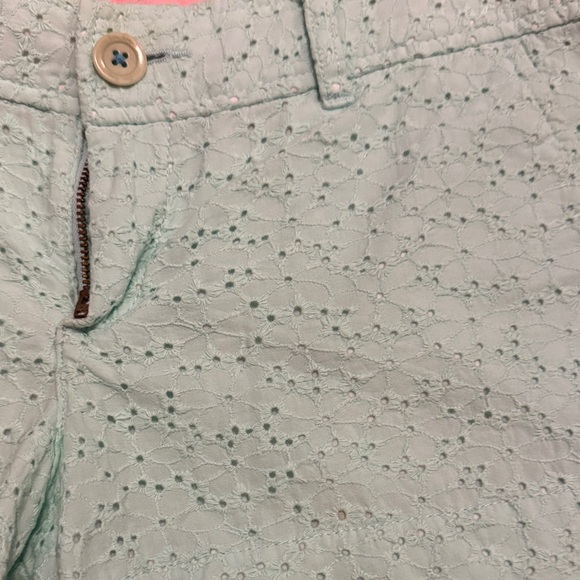 Lilly Pulitzer Mint Green Eyelet High Waist Shorts - Picture 4 of 5